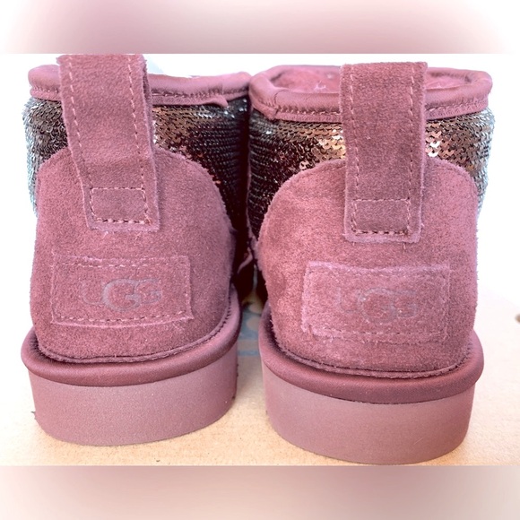 SALE - UGG Classic Ultra Mini Mirror Ball Booties - Wild Grape - Picture 8 of 13